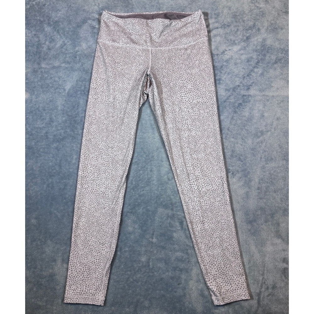 Prana Becksa Leggings Size S Gray Leopard Print High Rise Activewear
